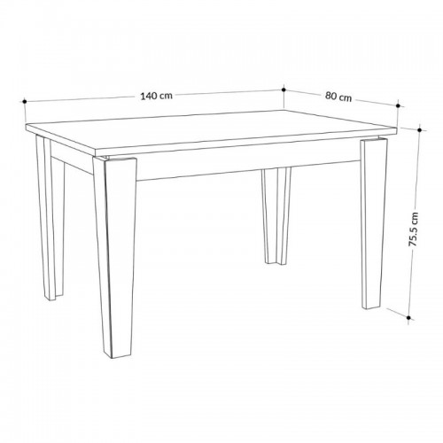 Tavolo da Pranzo Estensibile in Legno Allungabile 140 190 cm Rovere