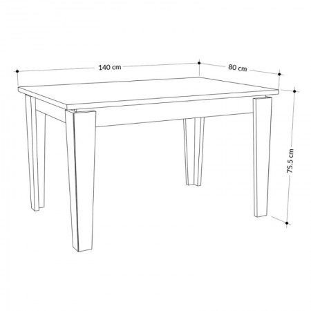 Tavolo da Pranzo Estensibile in Legno Allungabile 140 190 cm Rovere