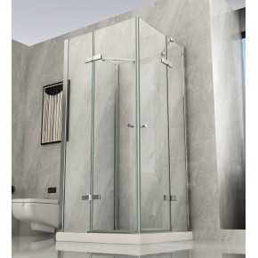 Box Doccia 3 Lati 2 Ante Battenti 70 80 90 100 110 120 140 cm in Cristallo 8 mm 2
