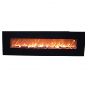 Caminetto Elettrico da Parete 180 cm con Fiamma Finta a Led 1500W