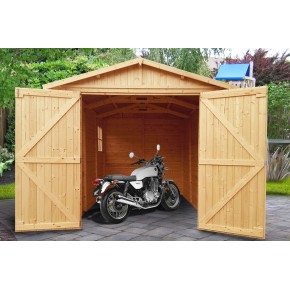 Timbela Casetta in Legno 2.4x3.2 Garage Box Moto Ripostiglio a Pannelli 2