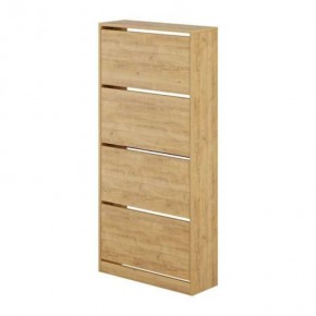Scarpiera 4 Ante a Ribalta Doppie Legno Rovere Chiaro | BricoShop24