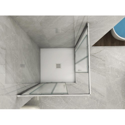 Box Doccia Angolare Vetro 6 mm Opaco Scorrevole Quadrato o Rettangolare