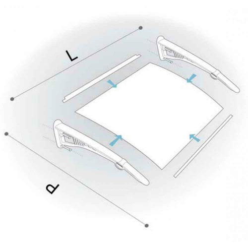 Pensilina 100x80 in Policarbonato Alveolare Fume Tettoia Modulare | BricoShop24