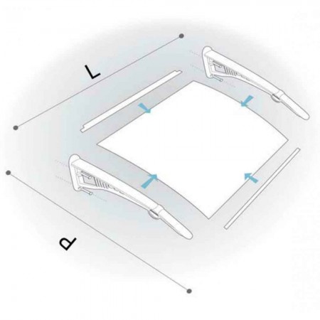 Pensilina 120x80 in Policarbonato Alveolare Trasparente Modulare | BricoShop24
