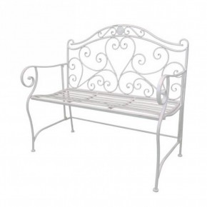 Panchina in Metallo Bianca Antica da Esterno per Giardino | Bricoshop24 2