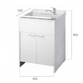 Lavandino da Esterno 60x50 Lavatoio Mobile in Resina da Lavanderia | Bricoshop24 2