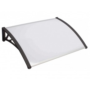 Pensilina in Policarbonato Alveolare Opaco 100x80 Tettoia Antipioggia 2
