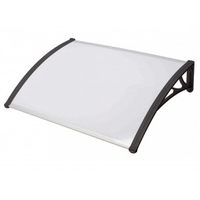 Pensilina in Policarbonato 120x100 Copertura Antipioggia Porta Ingresso 2