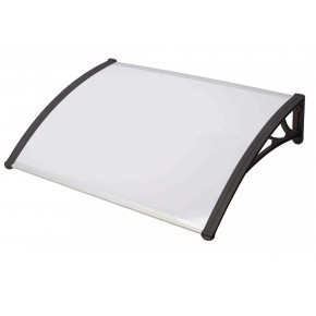 Tettoia in Policarbonato Opaco 150x100 Pensilina Antipioggia per Porta 2