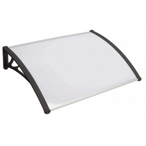 Pensilina 120x100 in Policarbonato Alveolare Opaco Tettoia Antipioggia 2