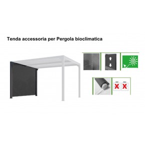 Tenda Laterale per Pergola Bioclimatica in Alluminio Zanzariera in PVC
