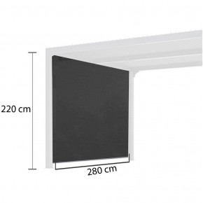 Zanzariera Tenda Laterale 2.8 metri in PVC per Pergola Bioclimatica in Alluminio 2