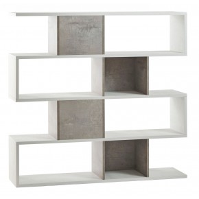 Libreria Modulare Cemento Bianco Moderna Mensole Scaffale Ufficio Studio 2