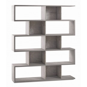 Libreria Modulare Cemento Geometrica Moderna Mensole Scaffale Ufficio
