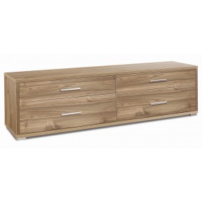 Mobile Moderno Noce Porta TV 4 Cassetti Credenza Cassettiera in Legno