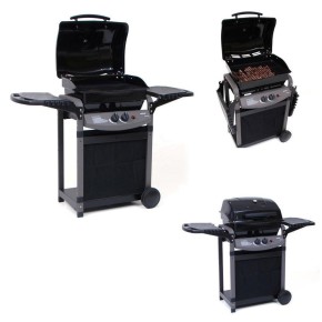 Barbecue Gas 10Kw Piu Saporillo 2 Bruciatori Acciaio Inox 50.6x35.6 Griglia  2