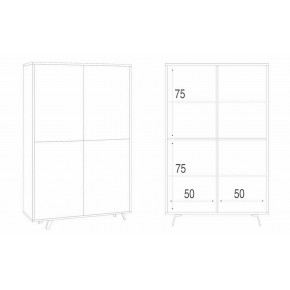 Armadio Credenza Ripiani 4 Ante Soggiorno Bianco Nero Mobile Ingresso 2