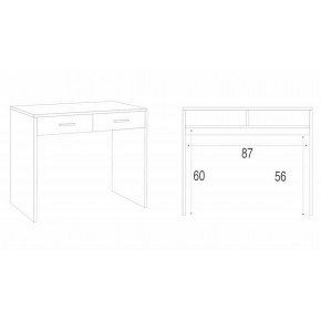 Mobile Scrivania Bianco Olmo 90 cm Cassetti in Legno Salvaspazio Ufficio 2