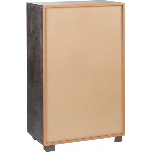 Como 6 Cassetti 110 cm Nero Grigio Cassettiera Settimino Camera Ufficio