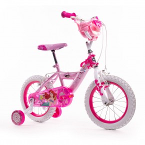 Bicicletta da Bambina Princess Ruota 14 Pollici Bici con Rotelle Freni