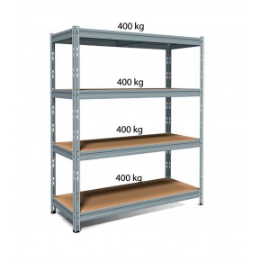 Scaffali ad Incastro in Metallo 4 Ripiani 120x50 Scaffalatura Rinforzata