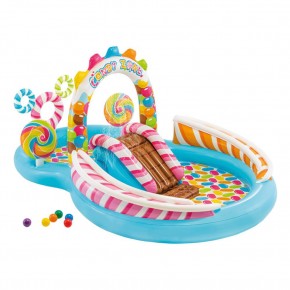 Parco Acquatico Bambini Candyzone Gonfiabile Intex Giardino Gioco Piscina