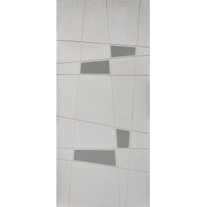 Pannello Trap per Porta Blindata Bianco Pantografato con Inserti Moderni