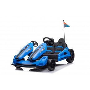 Macchina per Bambino Blu Go Kart Auto Elettrica Ruote a Batteria 24 V