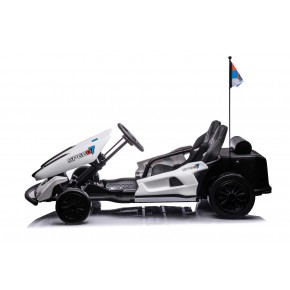 Go Kart Bianco Auto Elettrica Ruote Macchina per Bambino a Batteria 24 V 2