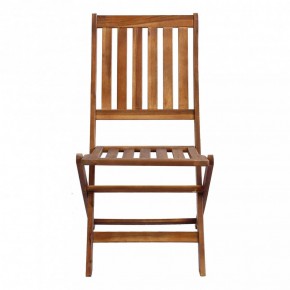 Set 2 Sedie Pieghevole in Legno Acacia Poltrona Salvaspazio da Giardino 2