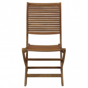 Set 2 Sedie Pieghevole in Legno Acacia Poltrona Salvaspazio da Giardino 2