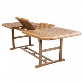 Tavolo 180x100 Allungabile in Legno da Giardino Rettangolare per Esterno 2