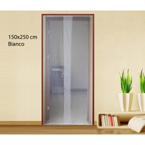 Zanzariera Anti Zanzare con Biadesivo 150x250 per Porte Finestra Bianco