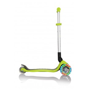 Monopattino Pieghevole con Luci Scooter Verde Lime Regolabile per Bambino 2