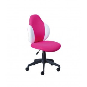 Sedia Rosa con Ruote Colorata Poltrona Cameretta Regolabile e Girevole