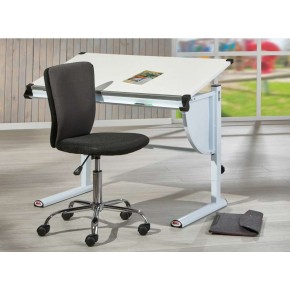 Kit Scrivania Blu Tavolo da Disegno Inclinabile in Legno Pino Cameretta Bambino 2