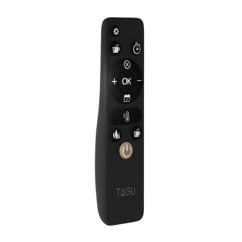 Camino Elettrico con Cornice in Legno Nero Tagu Larsen 1500w e Telecomando