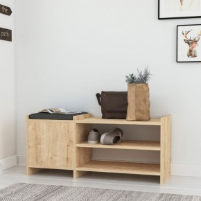 Panca Portascarpe con Cuscino Imbottito in Legno Mobile da Ingresso 2
