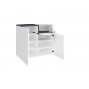Scarpiera da Ingresso Bianco e Ardesia Mobile Porta Scarpe con 2 Ante 2