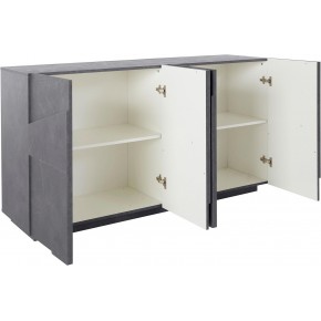 Mobile Basso 160 cm Credenza in Legno Ardesia Madia con Ante da Soggiorno 2