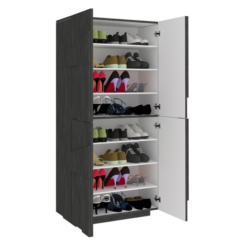 Scarpiera in Legno per 32 Paia di Scarpe Mobile Ardesia Salvaspazio