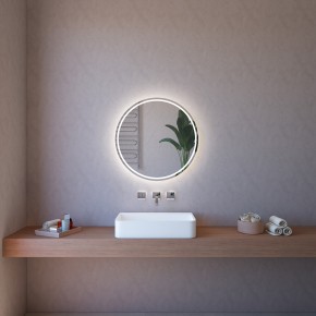 Specchio Rotondo Retroilluminato a Led 95 cm per Bagno da Parete 2