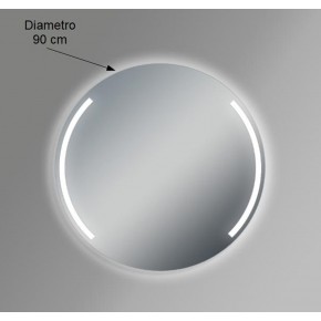 Specchio Rotondo da Bagno 90 cm con Illuminazione Perimetrale a Led 2