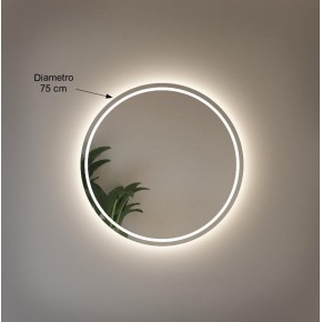 Specchio Rotondo con Illuminazione Perimetrale Led 75 cm per Bagno 2