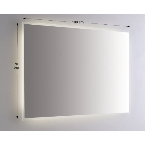 Specchio Bagno Rettangolare Retroilluminato LED 4000K 100x2,5x70 cm
