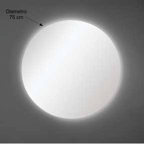 Specchio Moderno Rotondo 75 cm Illuminazione Perimetrale Led per Bagno 2