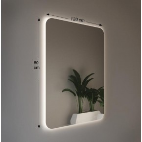 Specchio Rettangolare da Bagno 80x120 con Illuminazione Perimetrale a Led 2