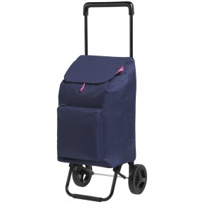 Carrello per Spesa Pieghevole Carrellino con Ruote Impermeabile Blu