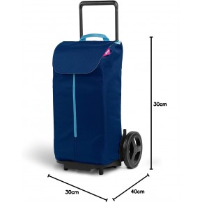 Carrello per Spesa con Sacca da 50 lt Estraibile Carrellino Trasporto 2